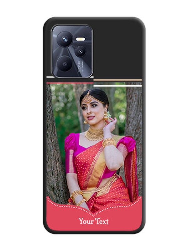 Custom Classic Plain Design with Name on Photo on Space Black Soft Matte Phone Cover - Realme C35