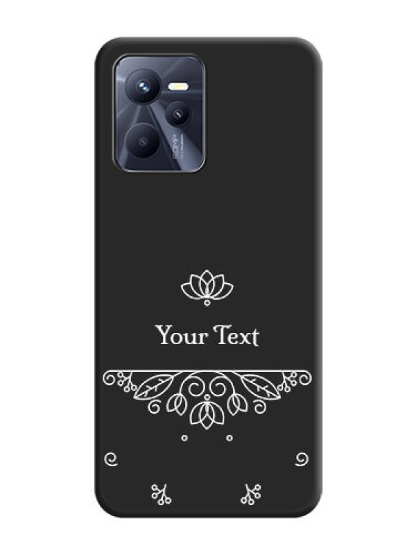 Custom Lotus Garden Custom Text On Space Black Personalized Soft Matte Phone Covers -Realme C35