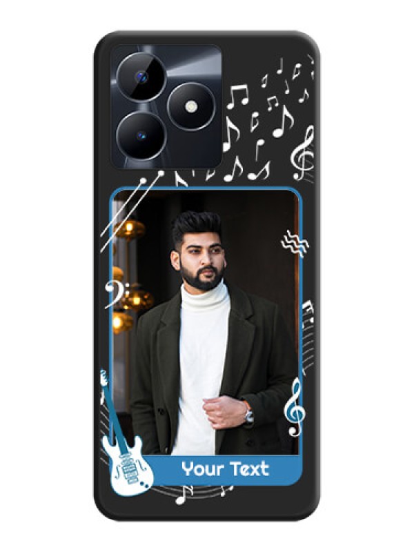 Custom Musical Theme Design with Text - Photo on Space Black Soft Matte Mobile Case - Realme C31