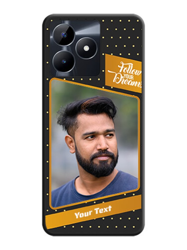 Custom Follow Your Dreams with White Dots on Space Black Custom Soft Matte Phone Cases - Realme C31