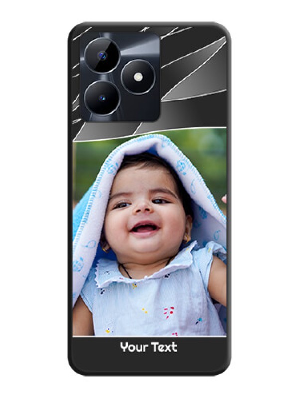 Custom Mixed Wave Lines - Photo on Space Black Soft Matte Mobile Cover - Realme C31