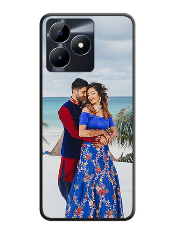 Custom Full Single Pic Upload On Space Black Personalized Soft Matte Phone Covers - Realme C31