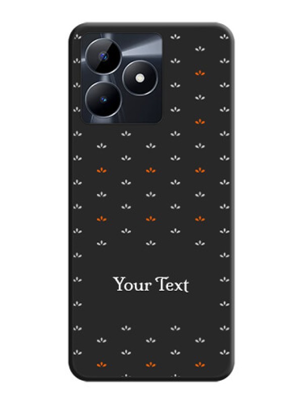 Custom Simple Pattern With Custom Text On Space Black Personalized Soft Matte Phone Covers - Realme C31