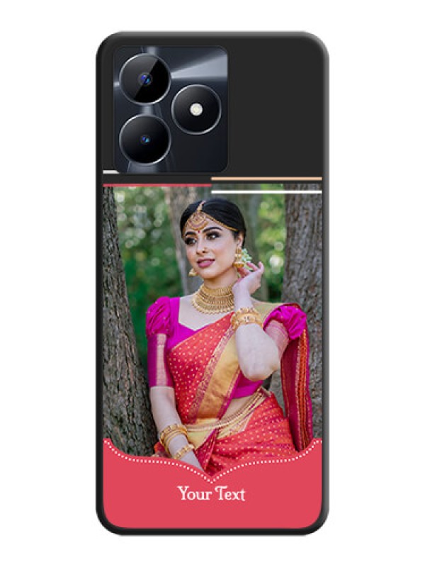 Custom Classic Plain Design with Name - Photo on Space Black Soft Matte Phone Cover - Realme C53