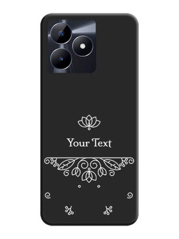 Custom Lotus Garden Custom Text On Space Black Personalized Soft Matte Phone Covers - Realme C53