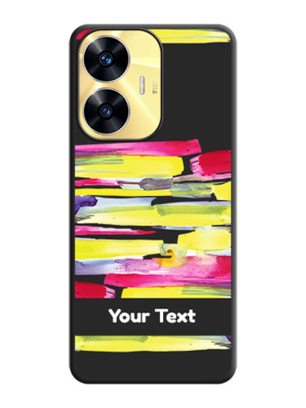 Custom Brush Coloured on Space Black Personalized Soft Matte Phone Covers - Realme C55