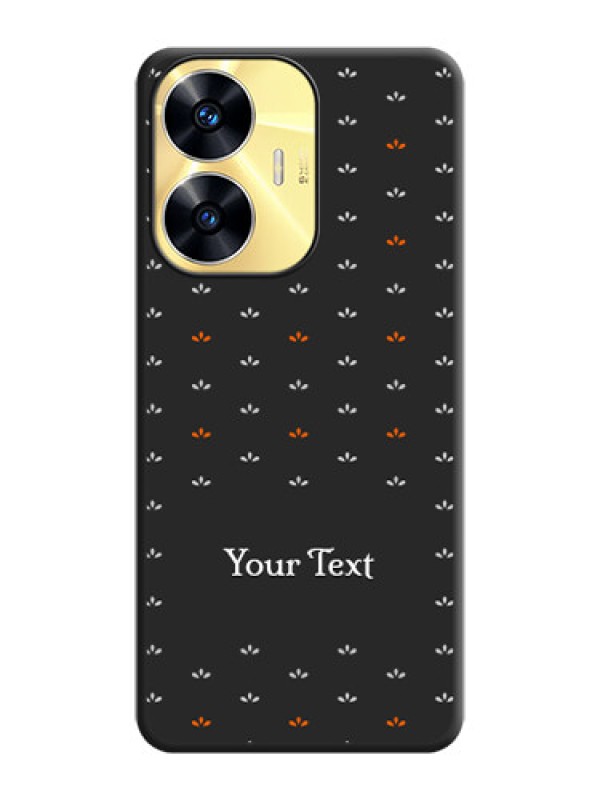Custom Simple Pattern With Custom Text On Space Black Personalized Soft Matte Phone Covers -Realme C55