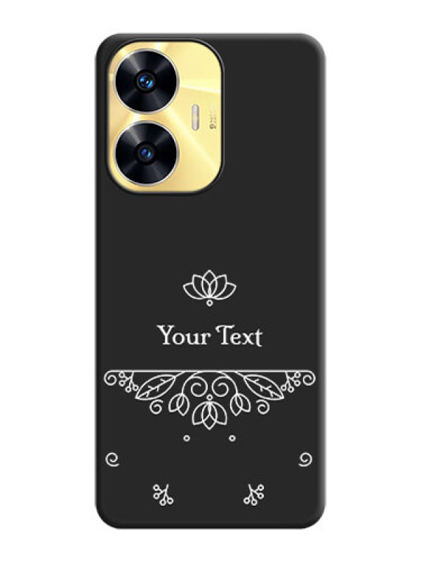 Custom Lotus Garden Custom Text On Space Black Personalized Soft Matte Phone Covers -Realme C55