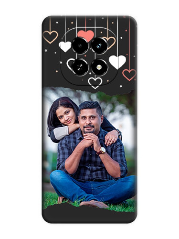 Custom Love Hangings with Splash Wave Picture On Space Black Custom Soft Matte Mobile Back Cover - Realme C63 5G