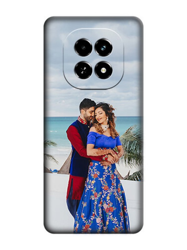 Custom Full Single Pic Upload On Space Black Custom Soft Matte Mobile Back Cover - Realme C63 5G