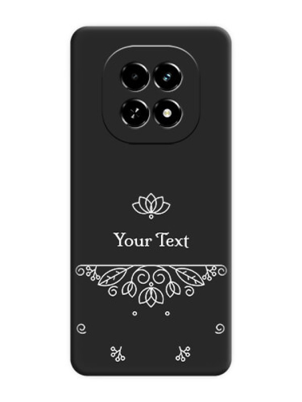 Custom Lotus Garden Custom Text On Space Black Custom Soft Matte Mobile Back Cover - Realme C63 5G