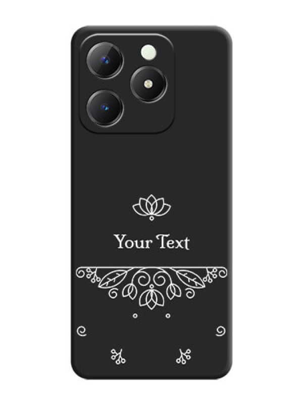 Custom Lotus Garden Custom Text On Space Black Custom Soft Matte Mobile Back Cover - Realme C63