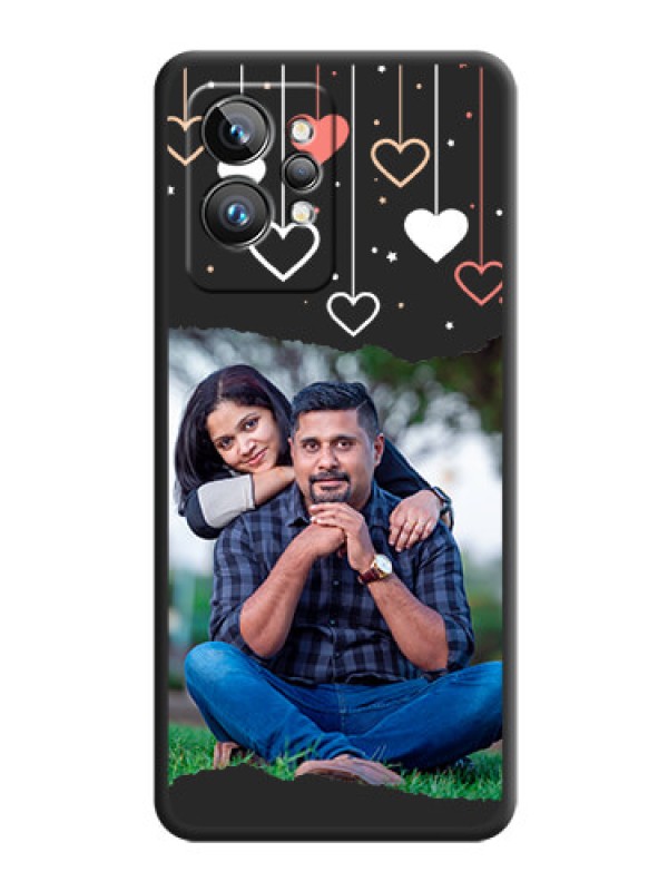 Custom Love Hangings with Splash Wave Picture on Space Black Custom Soft Matte Phone Back Cover - Realme GT 2 Pro 5G