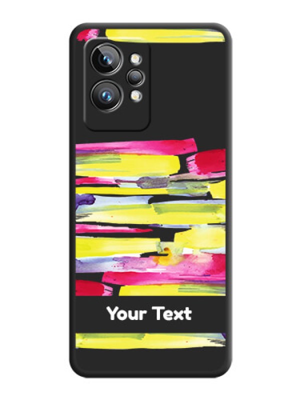 Custom Brush Coloured on Space Black Personalized Soft Matte Phone Covers - Realme GT 2 Pro 5G