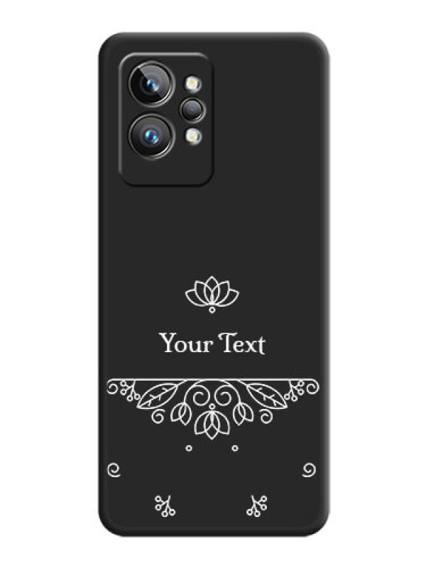 Custom Lotus Garden Custom Text On Space Black Personalized Soft Matte Phone Covers -Realme Gt 2 Pro 5G