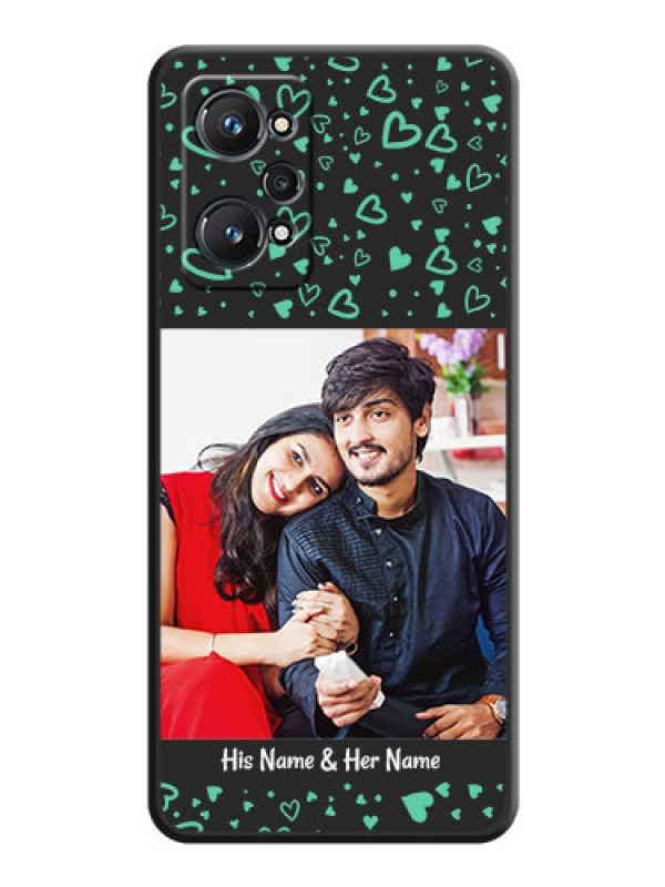 Custom Sea Green Indefinite Love Pattern on Photo on Space Black Soft Matte Mobile Cover - Realme GT 2