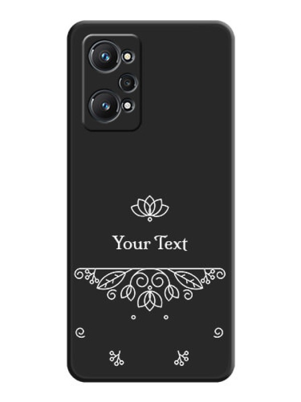 Custom Lotus Garden Custom Text On Space Black Personalized Soft Matte Phone Covers -Realme Gt 2