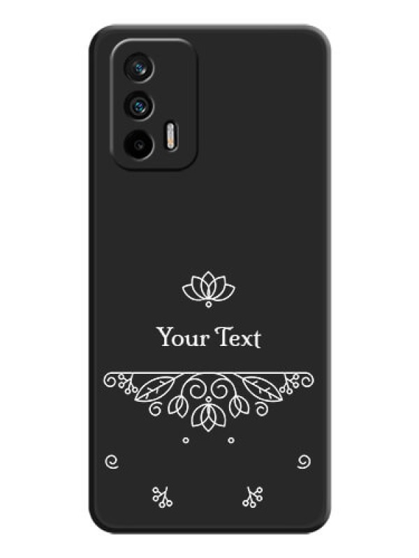 Custom Lotus Garden Custom Text On Space Black Personalized Soft Matte Phone Covers -Realme Gt 5G