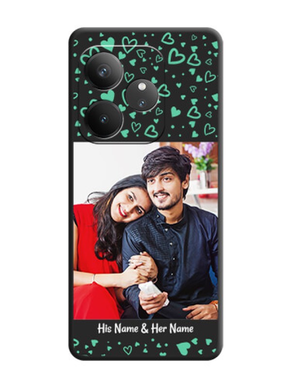 Custom Sea Green Indefinite Love Pattern on Photo On Space Black Custom Soft Matte Mobile Back Cover - Realme GT 6