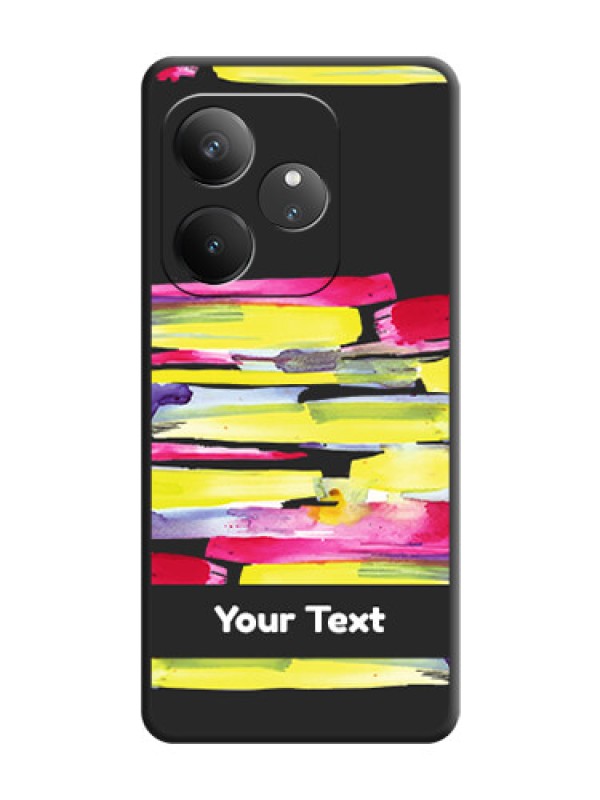 Custom Brush Coloured On Space Black Custom Soft Matte Mobile Back Cover - Realme GT 6