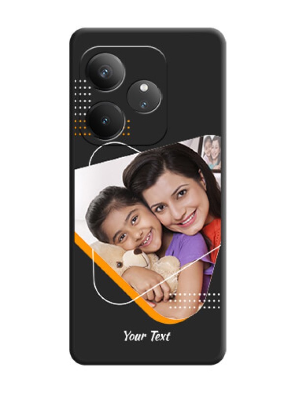 Custom Yellow Triangle on Photo On Space Black Custom Soft Matte Mobile Back Cover - Realme GT 6