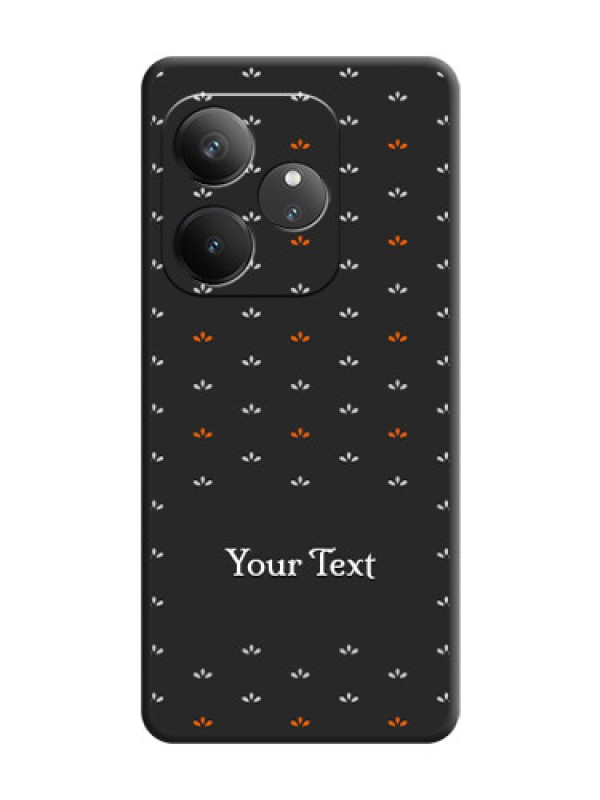 Custom Simple Pattern With Custom Text On Space Black Custom Soft Matte Mobile Back Cover - Realme GT 6