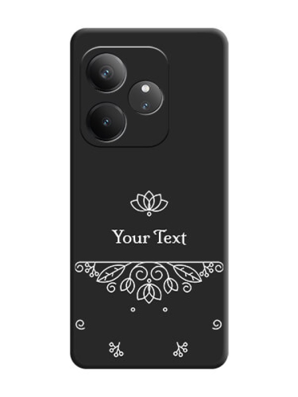 Custom Lotus Garden Custom Text On Space Black Custom Soft Matte Mobile Back Cover - Realme GT 6