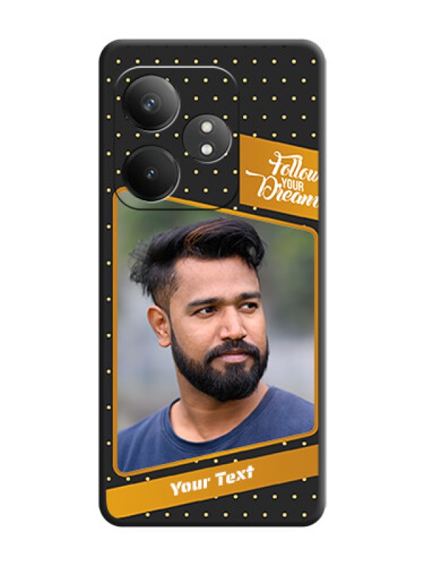 Custom Follow Your Dreams with White Dots On Space Black Custom Soft Matte Mobile Back Cover - Realme GT 6T 5G