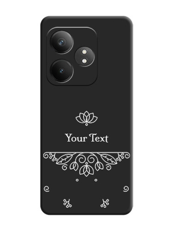 Custom Lotus Garden Custom Text On Space Black Custom Soft Matte Mobile Back Cover - Realme GT 6T 5G