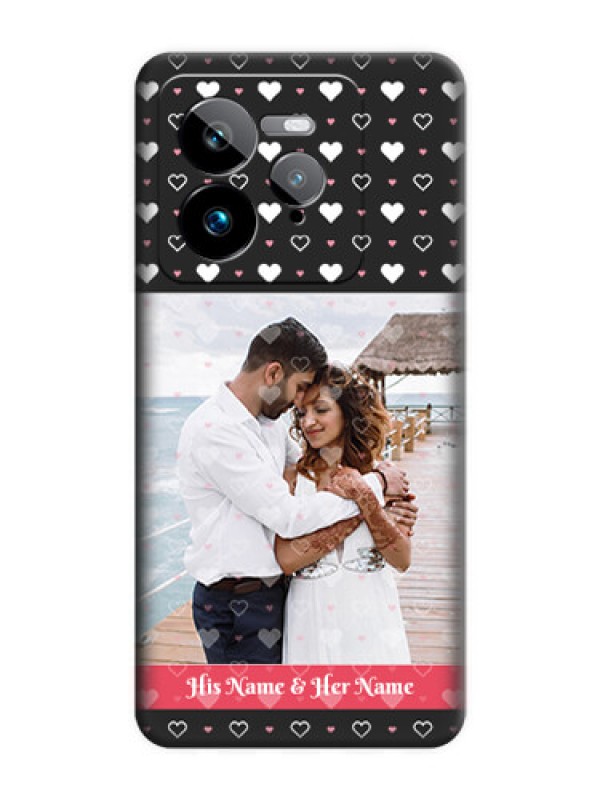 Custom White Color Love Symbols with Text Design on Photo On Space Black Custom Soft Matte Mobile Back Cover - Realme GT 7 Pro