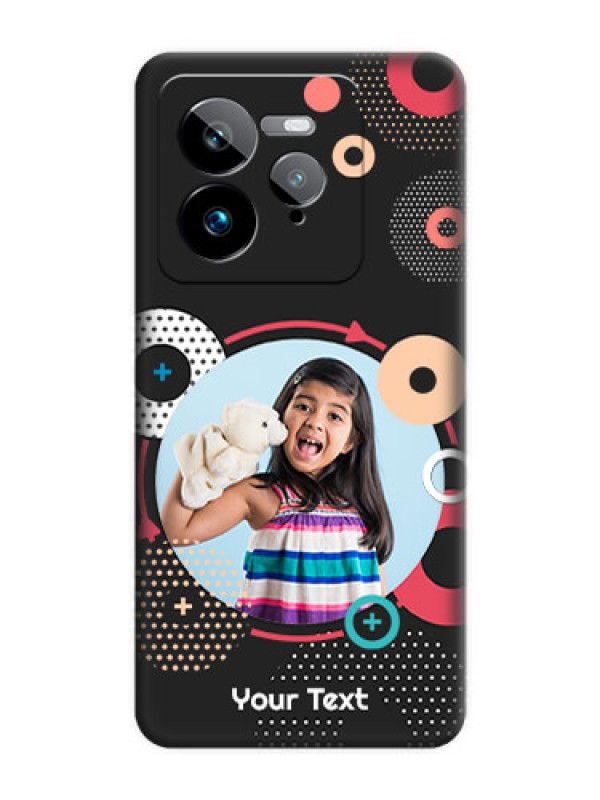 Custom Multicoloured Round Image On Space Black Custom Soft Matte Mobile Back Cover - Realme GT 7 Pro