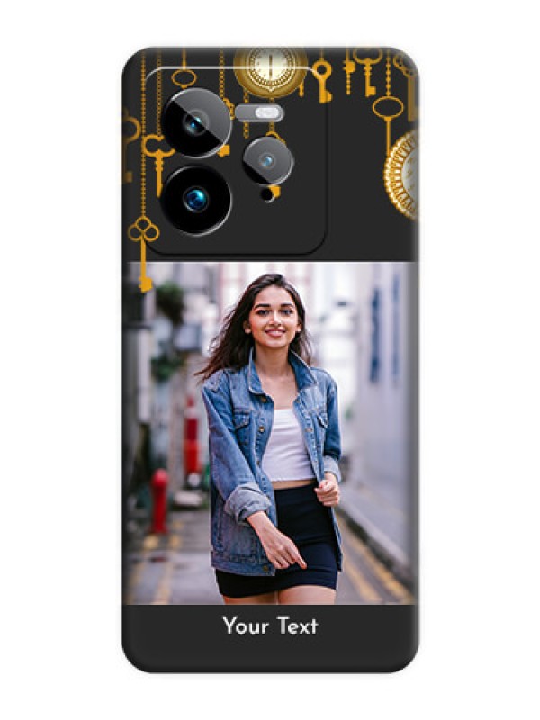 Custom Decorative Design with Text On Space Black Custom Soft Matte Mobile Back Cover - Realme GT 7 Pro