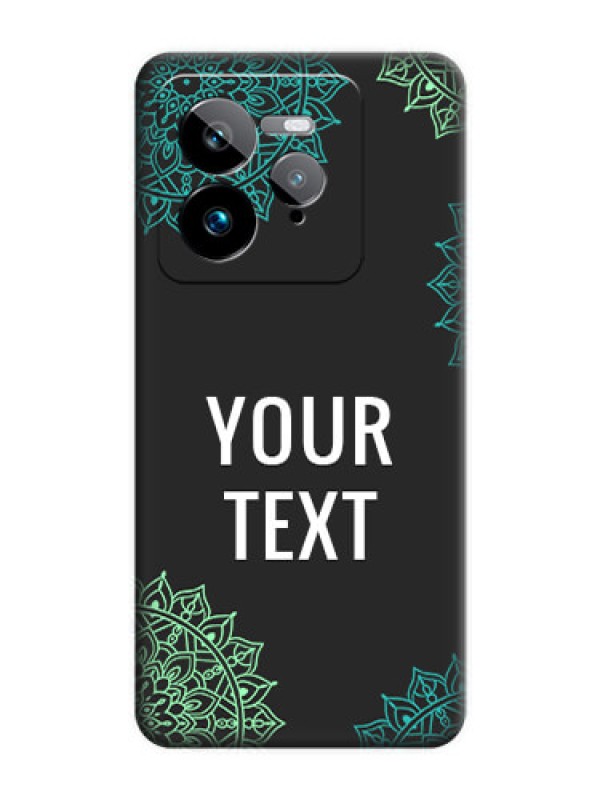 Custom Your Name with Floral Design On Space Black Custom Soft Matte Mobile Back Cover - Realme GT 7 Pro