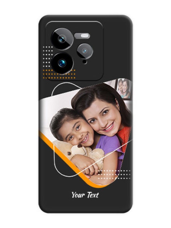 Custom Yellow Triangle on Photo On Space Black Custom Soft Matte Mobile Back Cover - Realme GT 7 Pro