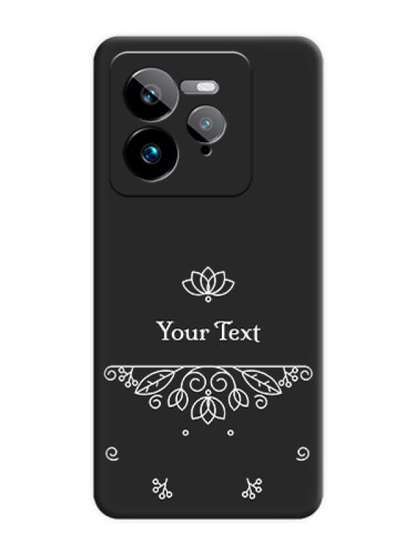 Custom Lotus Garden Custom Text On Space Black Custom Soft Matte Mobile Back Cover - Realme GT 7 Pro