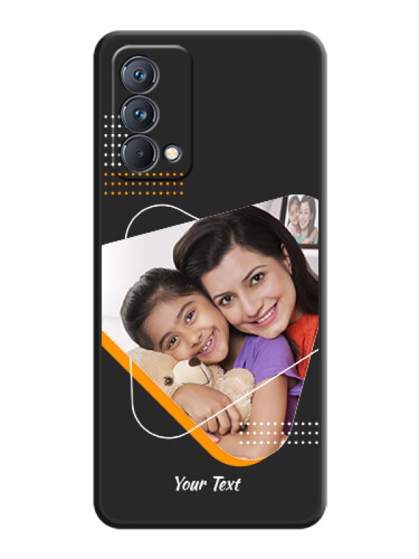 Custom Yellow Triangle on Photo on Space Black Soft Matte Phone Cover - Realme GT Master