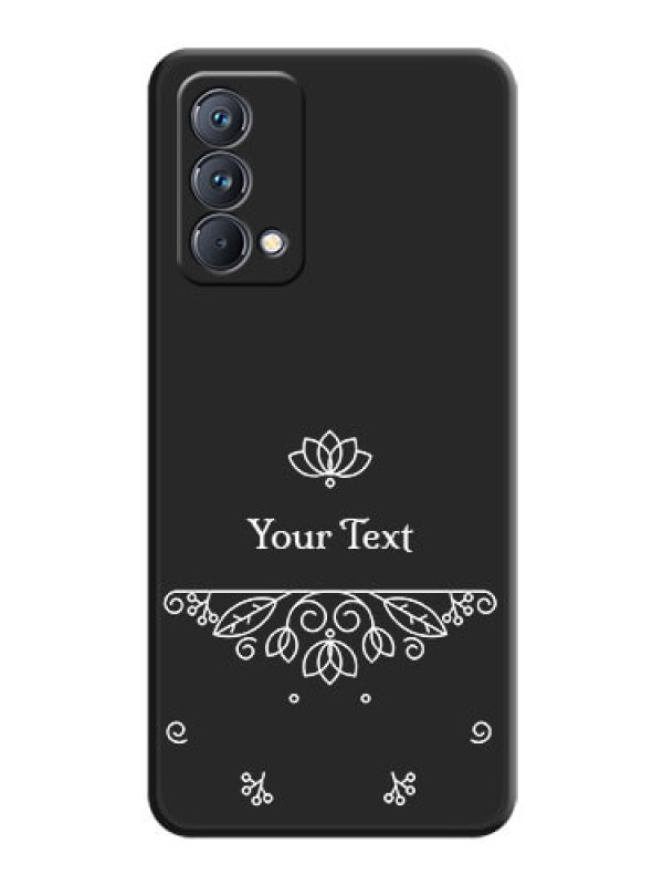 Custom Lotus Garden Custom Text On Space Black Personalized Soft Matte Phone Covers -Realme Gt Master