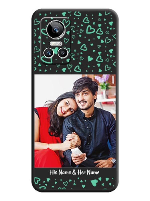 Custom Sea Green Indefinite Love Pattern on Photo on Space Black Soft Matte Mobile Cover - Realme GT Neo 3 150W