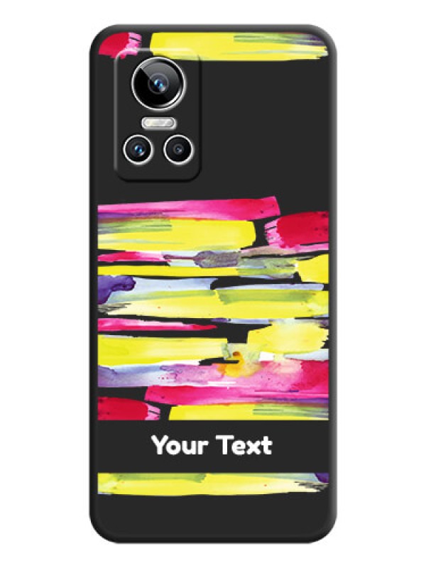 Custom Brush Coloured on Space Black Personalized Soft Matte Phone Covers - Realme GT Neo 3 150W