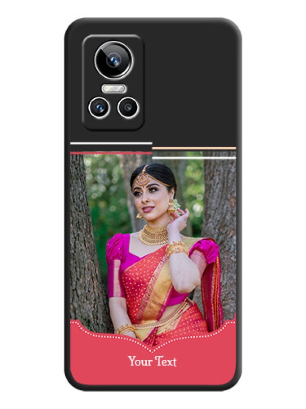 Custom Classic Plain Design with Name on Photo on Space Black Soft Matte Phone Cover - Realme GT Neo 3 150W
