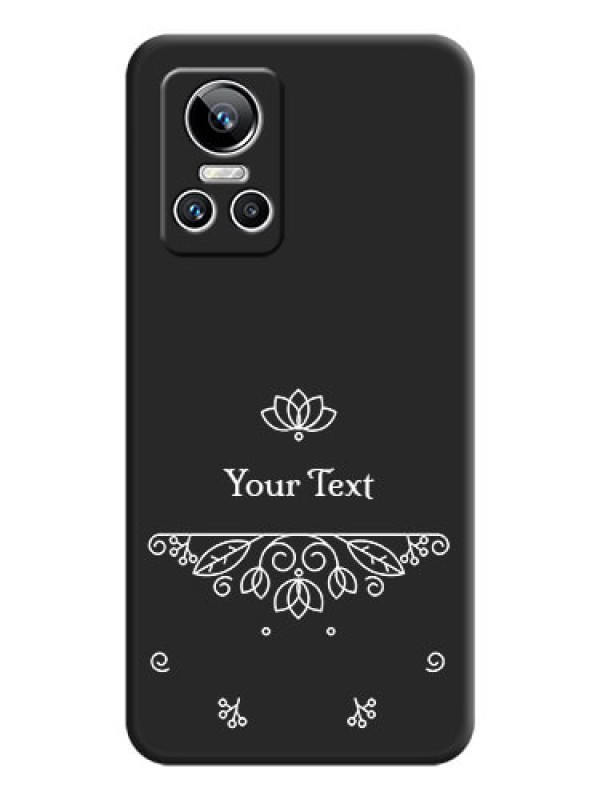 Custom Lotus Garden Custom Text On Space Black Personalized Soft Matte Phone Covers -Realme Gt Neo 3 150W