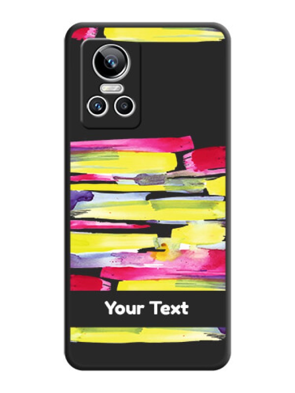 Custom Brush Coloured on Space Black Personalized Soft Matte Phone Covers - Realme GT Neo 3