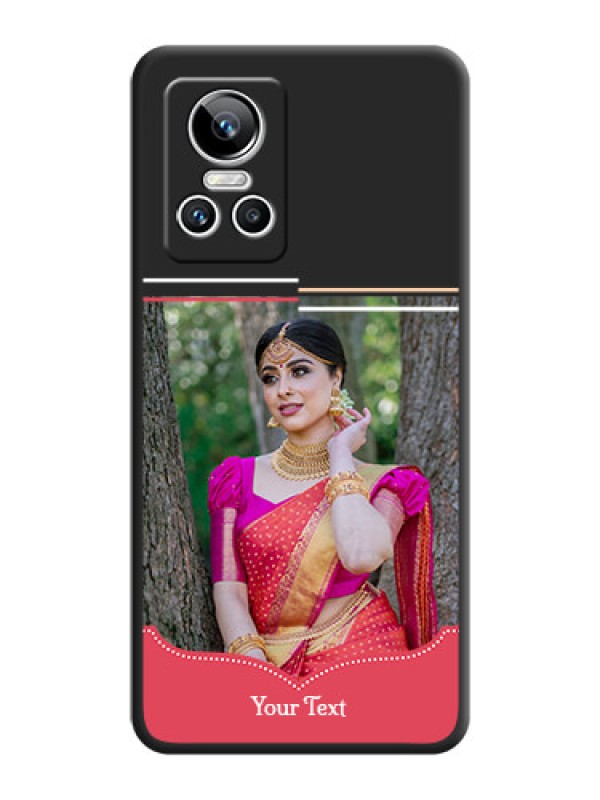 Custom Classic Plain Design with Name on Photo on Space Black Soft Matte Phone Cover - Realme GT Neo 3