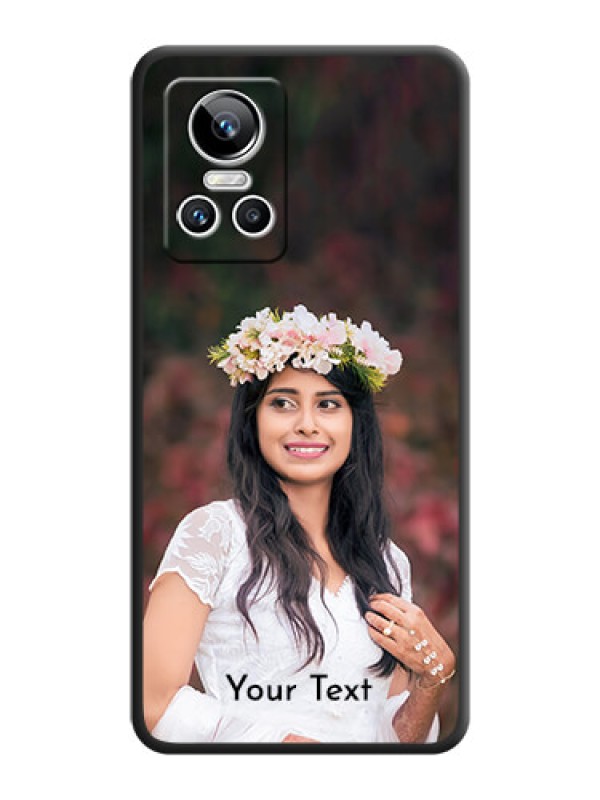 Custom Full Single Pic Upload With Text On Space Black Personalized Soft Matte Phone Covers -Realme Gt Neo 3