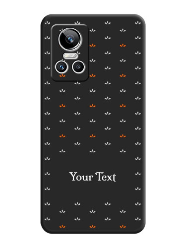 Custom Simple Pattern With Custom Text On Space Black Personalized Soft Matte Phone Covers -Realme Gt Neo 3