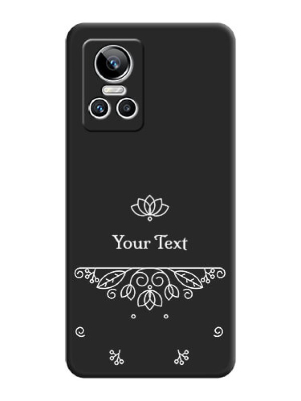 Custom Lotus Garden Custom Text On Space Black Personalized Soft Matte Phone Covers -Realme Gt Neo 3