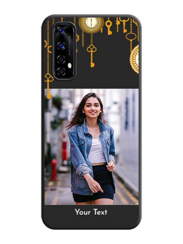 Custom Decorative Design with Text on Space Black Custom Soft Matte Back Cover - Realme Narzo 20 Pro