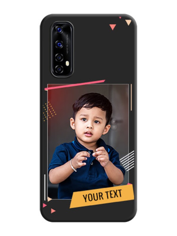 Custom Photo Frame with Triangle Small Dots on Photo on Space Black Soft Matte Back Cover - Realme Narzo 20 Pro