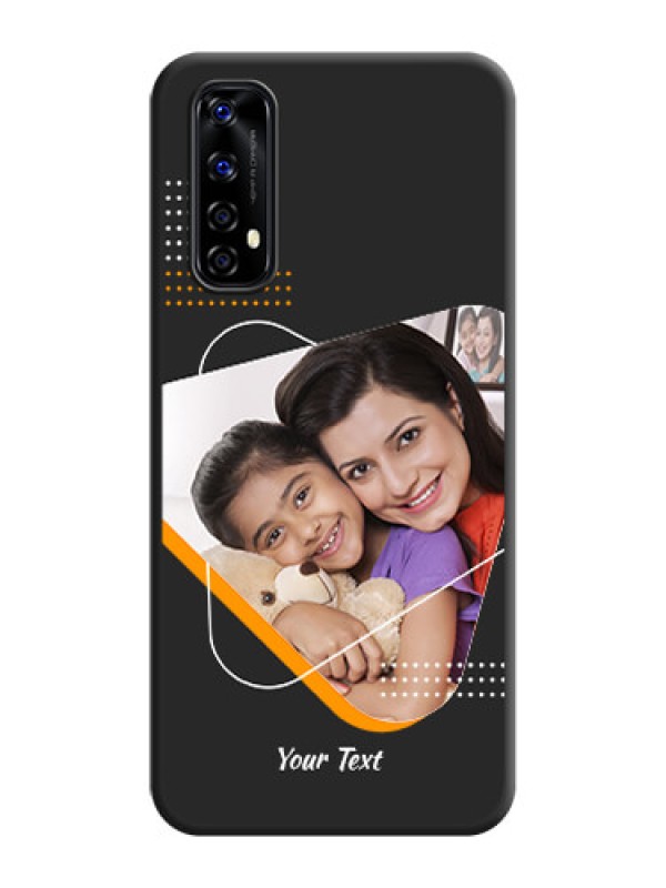 Custom Yellow Triangle on Photo on Space Black Soft Matte Phone Cover - Realme Narzo 20 Pro