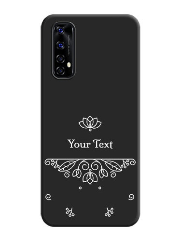 Custom Lotus Garden Custom Text On Space Black Personalized Soft Matte Phone Covers -Realme Narzo 20 Pro